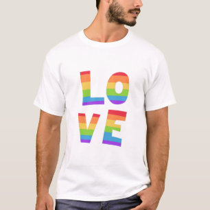 Gay Pride LGBT Regenbogenflagge Liebe Liebe LGBTQ T-Shirt