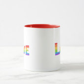 Gay Pride LGBT Regenbogenflagge Liebe Liebe LGBTQ Tasse (Zentrum)