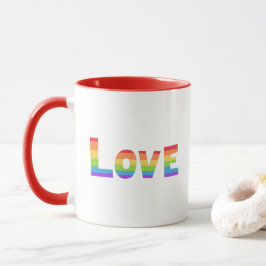 Gay Pride LGBT Regenbogenflagge Liebe Liebe LGBTQ Tasse