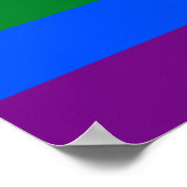 Gay Pride LGBT-Regenbogenflagge Poster (Ecke)