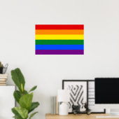 Gay Pride LGBT-Regenbogenflagge Poster (Heimbüro)