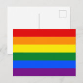 Gay Pride LGBT-Regenbogenflagge Postkarte (Vorne/Hinten)