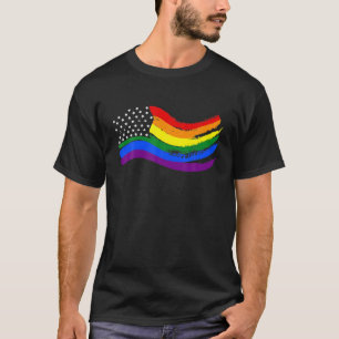 Gay Pride LGBT Regenbogenherz, Flagge Geschenk Les T-Shirt
