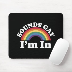 Gay Pride LGBT Regenbogenklänge Gay Ich bin dabei  Mousepad