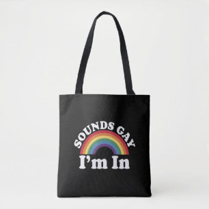 Gay Pride LGBT Regenbogenklänge Gay Ich bin dabei  Tasche