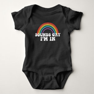 Gay Pride LGBT Regenbogenklänge Gay Ich bin in Reg Baby Strampler
