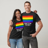 Gay Pride LGBT-Regenbogenstreifen Benutzerdefinier T-Shirt (Unisex)