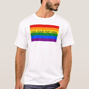 Gay Pride LGBT-Regenbogenstreifen Benutzerdefinier T-Shirt