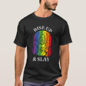 Gay Pride LGBTQ Aufsteigen und auflegen T-Shirt (Vorderseite)