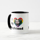 Gay Pride LGBTQ Benutzerdefiniertes Foto I Liebe M Tasse (Vorderseite Links)