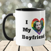 Gay Pride LGBTQ Benutzerdefiniertes Foto I Liebe M Tasse
