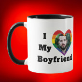 Gay Pride LGBTQ Benutzerdefiniertes Foto I Liebe M Tasse