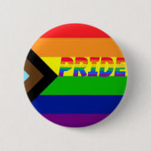 Gay Pride LGBTQ+-Fortschrittsanleitung Button (Vorderseite)