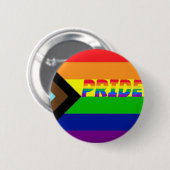 Gay Pride LGBTQ+-Fortschrittsanleitung Button (Vorne & Hinten)