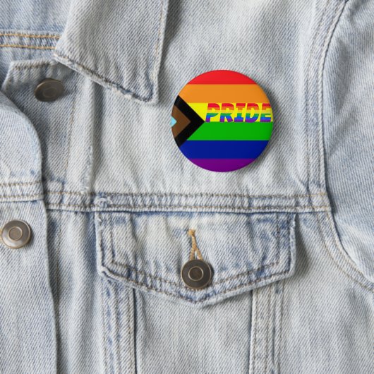 Gay Pride LGBTQ+-Fortschrittsanleitung Button (Beispiel)