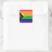 Gay Pride-LGBTQ+-Fortschrittsanzeiger Quadratischer Aufkleber (Tasche)