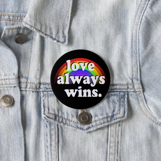 Gay Pride lgbtq Gleichheit Liebe gewinnt immer Reg Button (Beispiel)