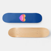 Gay Pride LGBTQ Rainbow Liebe Blue Skateboard (Horizontal)