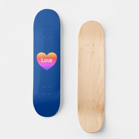 Gay Pride LGBTQ Rainbow Liebe Blue Skateboard (Vorderseite)