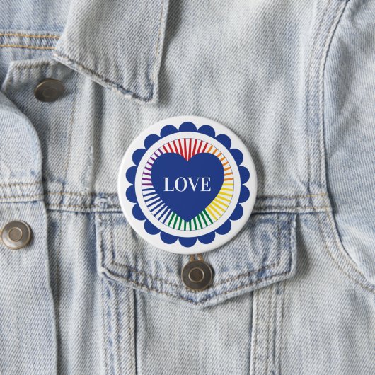 Gay Pride LGBTQ Rainbow Liebe Button (Beispiel)