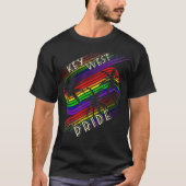 Gay Pride LGBTQ Rainbow Palmen  T-Shirt (Vorderseite)