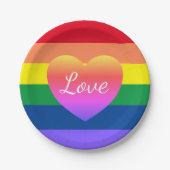 Gay Pride LGBTQ Rainbow Pride Party Pappteller (Vorderseite)