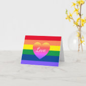 Gay Pride LGBTQ-Regenbogenflagge Liebe Karte (Gelbe Blume)
