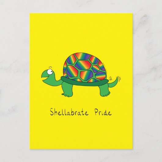 Gay Pride LGBTQ Turtle Tortoise Postkarte (Vorderseite)