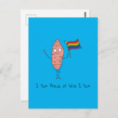 Gay Pride LGBTQ Yam Ich bin stolz Postkarte (Vorne/Hinten)