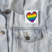 Gay Pride Liebe Herz Button (Beispiel)