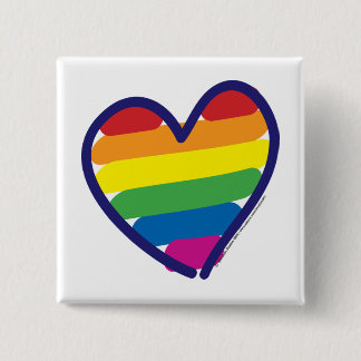 Gay Pride Liebe Herz Button