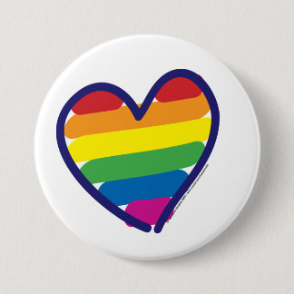 Gay Pride Liebe Herz Button