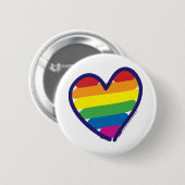 Gay Pride Liebe Herz Button (Vorne & Hinten)