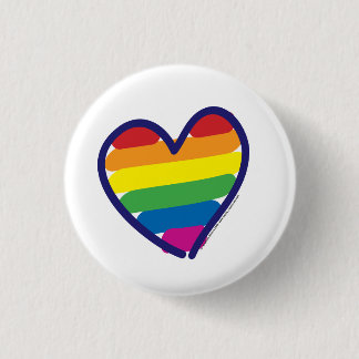 Gay Pride-Liebe-Herz Button
