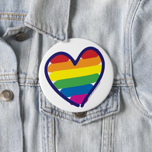 Gay Pride Liebe Herz Button (Beispiel)
