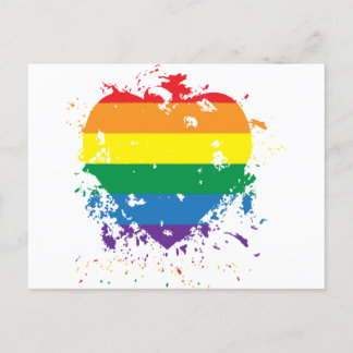 Gay Pride Liebe Herz Einladungspostkarte