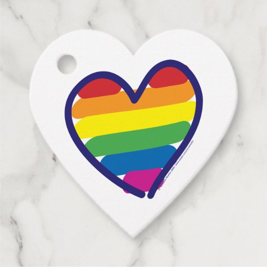 Gay Pride Liebe Herz Geschenkanhänger (Vorderseite)