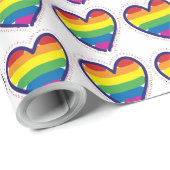 Gay Pride Liebe Herz Geschenkpapier (Rolleneckpunkt)
