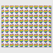 Gay Pride Liebe Herz Geschenkpapier (Flach)