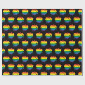 Gay Pride Liebe Herz Geschenkpapier (Flach)