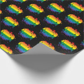 Gay Pride Liebe Herz Geschenkpapier (Ecke)