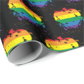 Gay Pride Liebe Herz Geschenkpapier (Rolleneckpunkt)