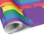Gay Pride Liebe Herz Geschenkpapier (Rolleneckpunkt)
