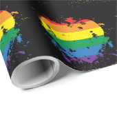 Gay Pride Liebe Herz Geschenkpapier (Rolleneckpunkt)