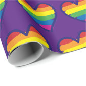 Gay Pride Liebe Herz Geschenkpapier (Rolleneckpunkt)
