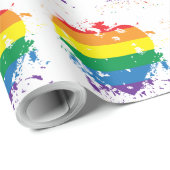 Gay Pride Liebe Herz Geschenkpapier (Rolleneckpunkt)