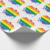 Gay Pride Liebe Herz Geschenkpapier (Ecke)