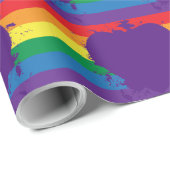 Gay Pride Liebe Herz Geschenkpapier (Rolleneckpunkt)