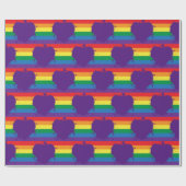 Gay Pride Liebe Herz Geschenkpapier (Flach)