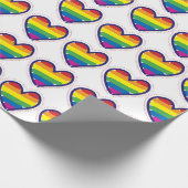 Gay Pride Liebe Herz Geschenkpapier (Ecke)